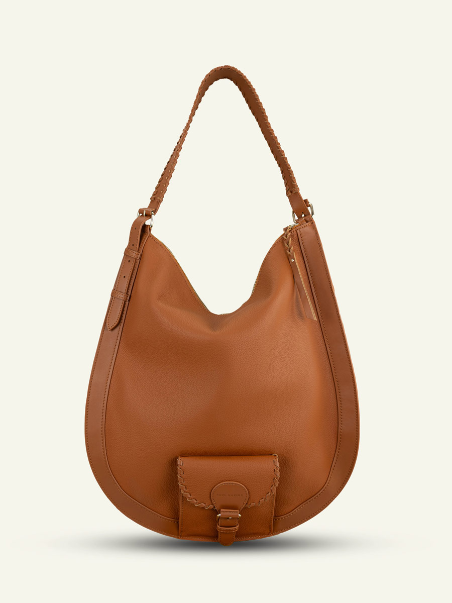 bolso-mujer-cuero-LeHobo-XL-natural-vista-frontal