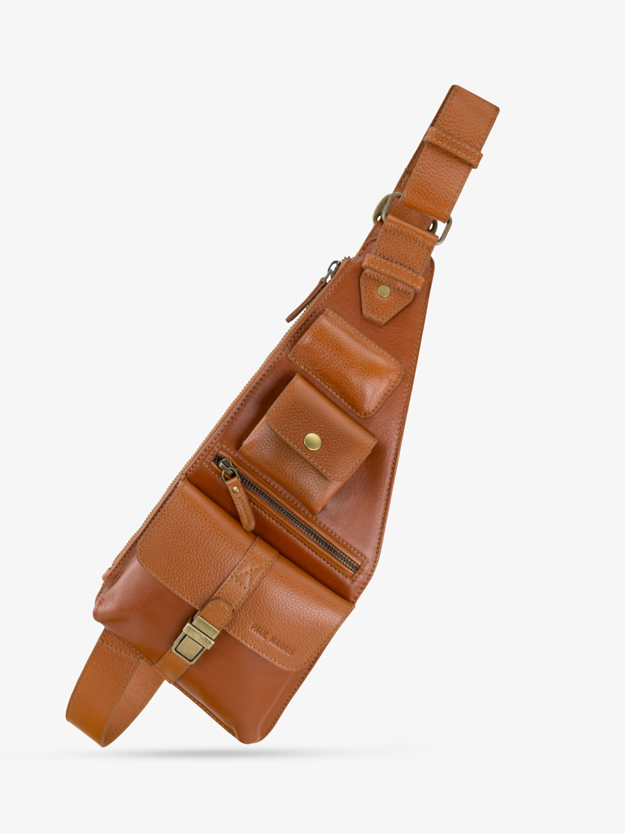 bolso-bandolera-cuero-marrón-LeHolster-cognac-aceite-vista-frontal-w62-oco