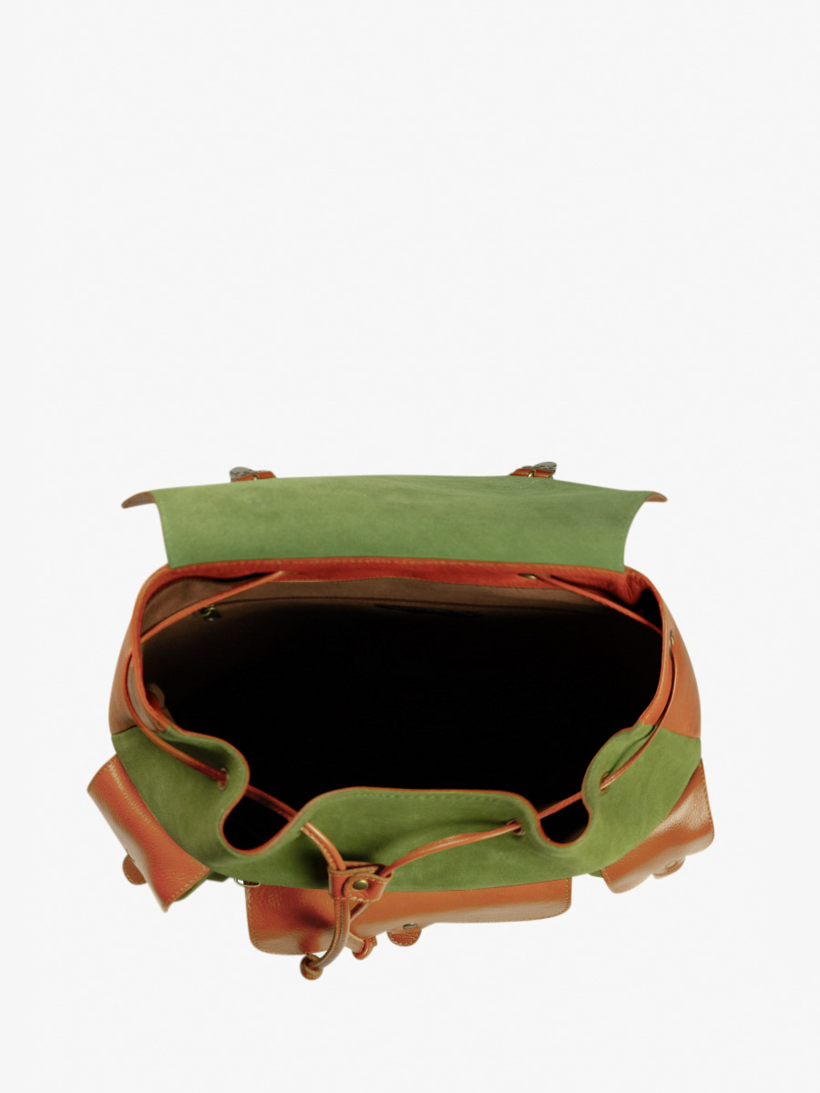 foto-vista-mochila-de-cuero-marrón-caqui-lemeridien-nomade-paul-marius-m35-oco-gr