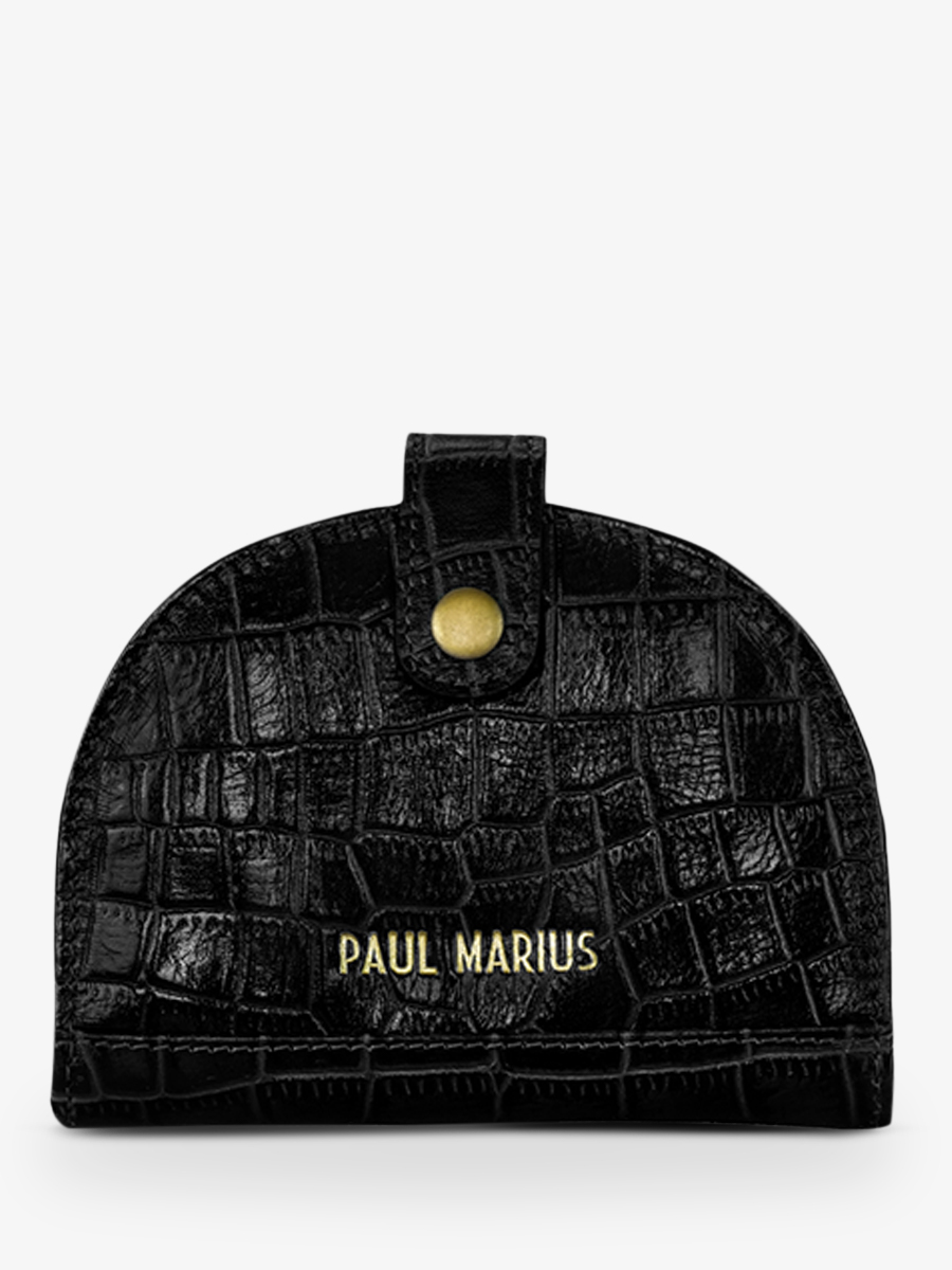 foto-vista-frontal-cartera-cuero-mujer-leportefeuille-manon-n2-alligator-negro-paul-marius-m33-a-b