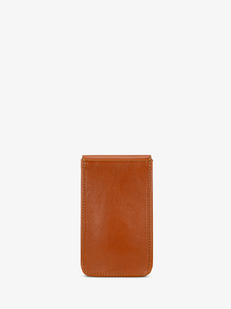 bolso-para-teléfono-de-cuero-marrón-leporte-telephone-cognac-vista-trasera-m88-co