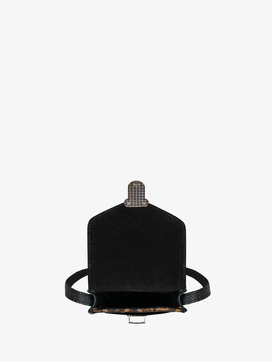 bolso-teléfono-cuero-leporte-teléfono-leopardo-negro-vista-interior-m88-lp-b