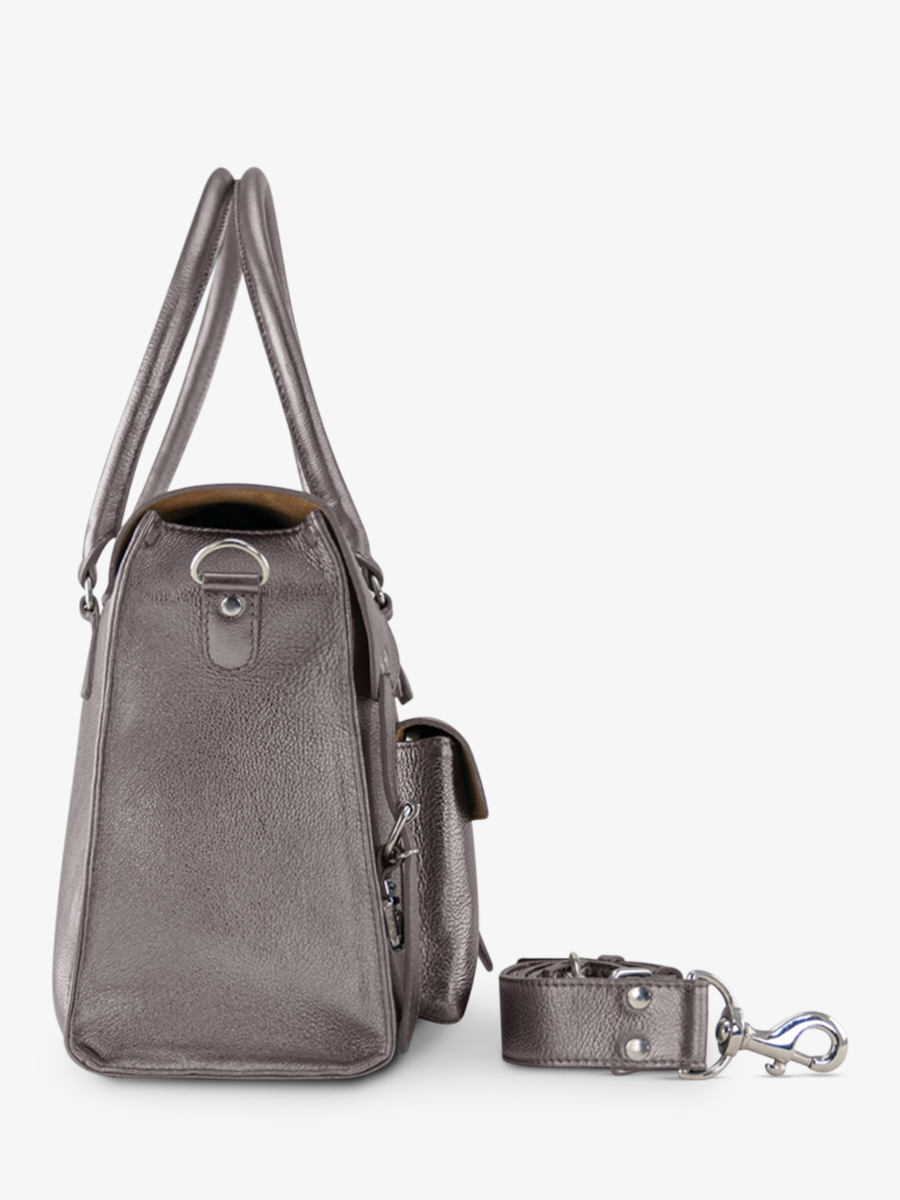 foto-vista-lateral-bolso-de-mano-cuero-plateado-lerive-gauche-m-acero-paul-marius-w01m-gm