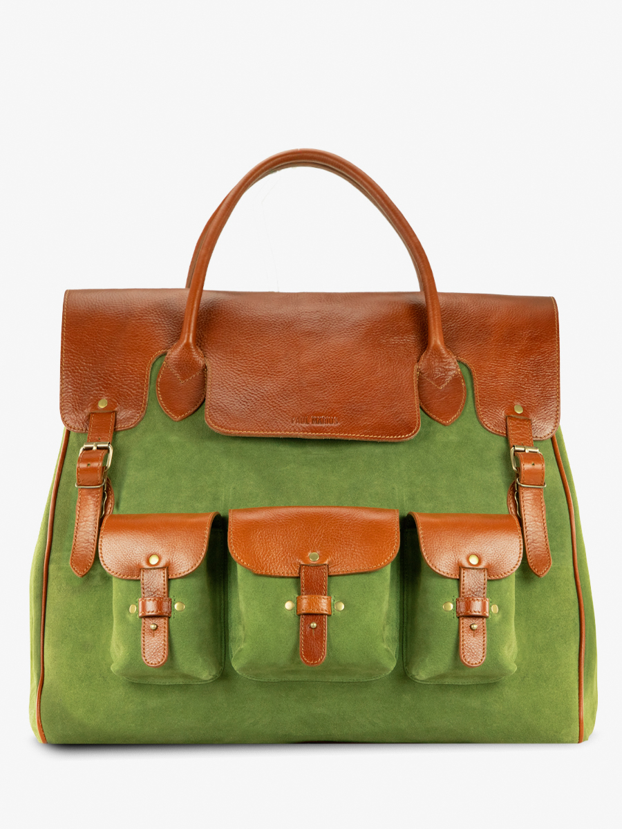 foto-vista-lateral-bolsa-de-viaje-grande-cuero-hombre-caqui-marrón-rouen-delhi-nomade-paul-marius-m109-oco-gr