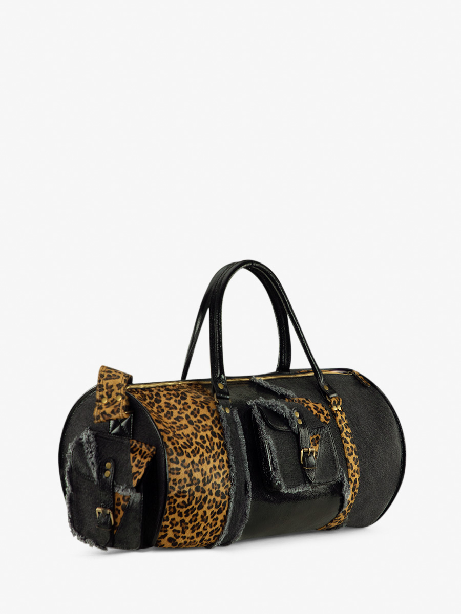 foto-vista-lateral-bolso-de-viaje-cuero-negro-leopardo-levoyageur-xl-chimere-denim-negro-paul-marius-m08s60-ch-b-denim
