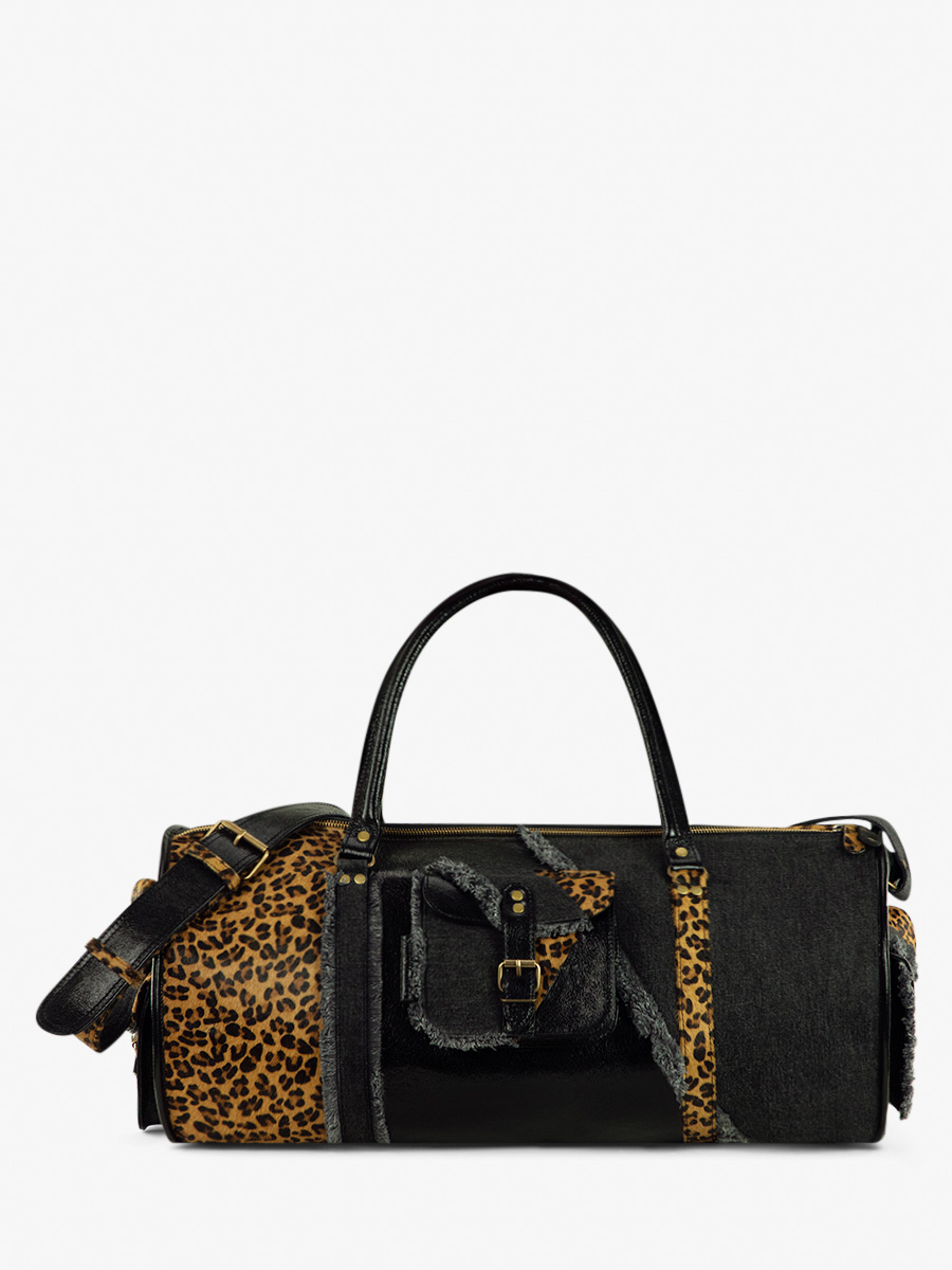 foto-vista-frontal-bolso-de-viaje-cuero-negro-leopard-levoyageur-xl-chimere-denim-negro-paul-marius-m08s60-ch-b-denim