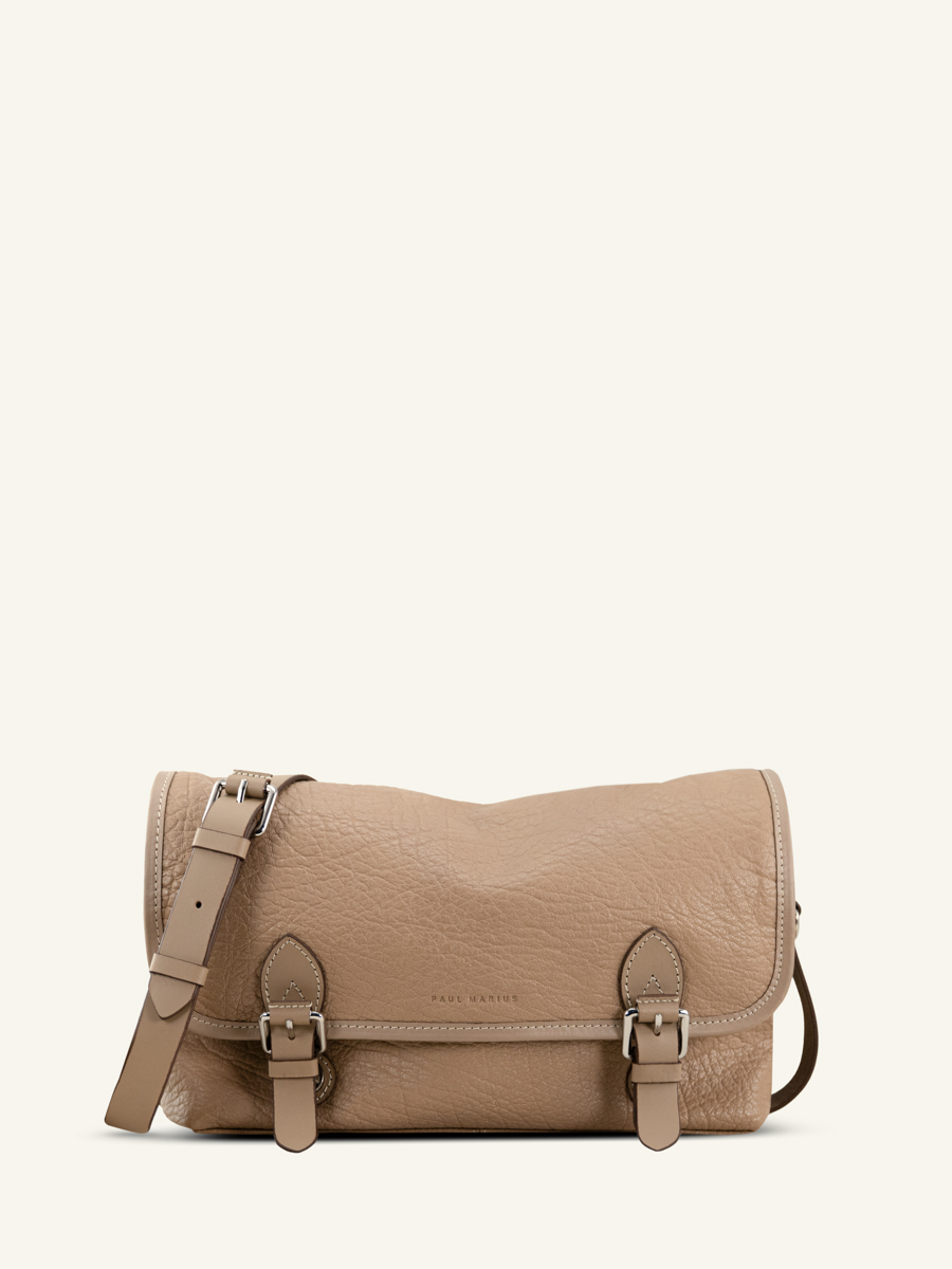 bolso-bandolera-cuero-Loulou-taupe-vista-frontal