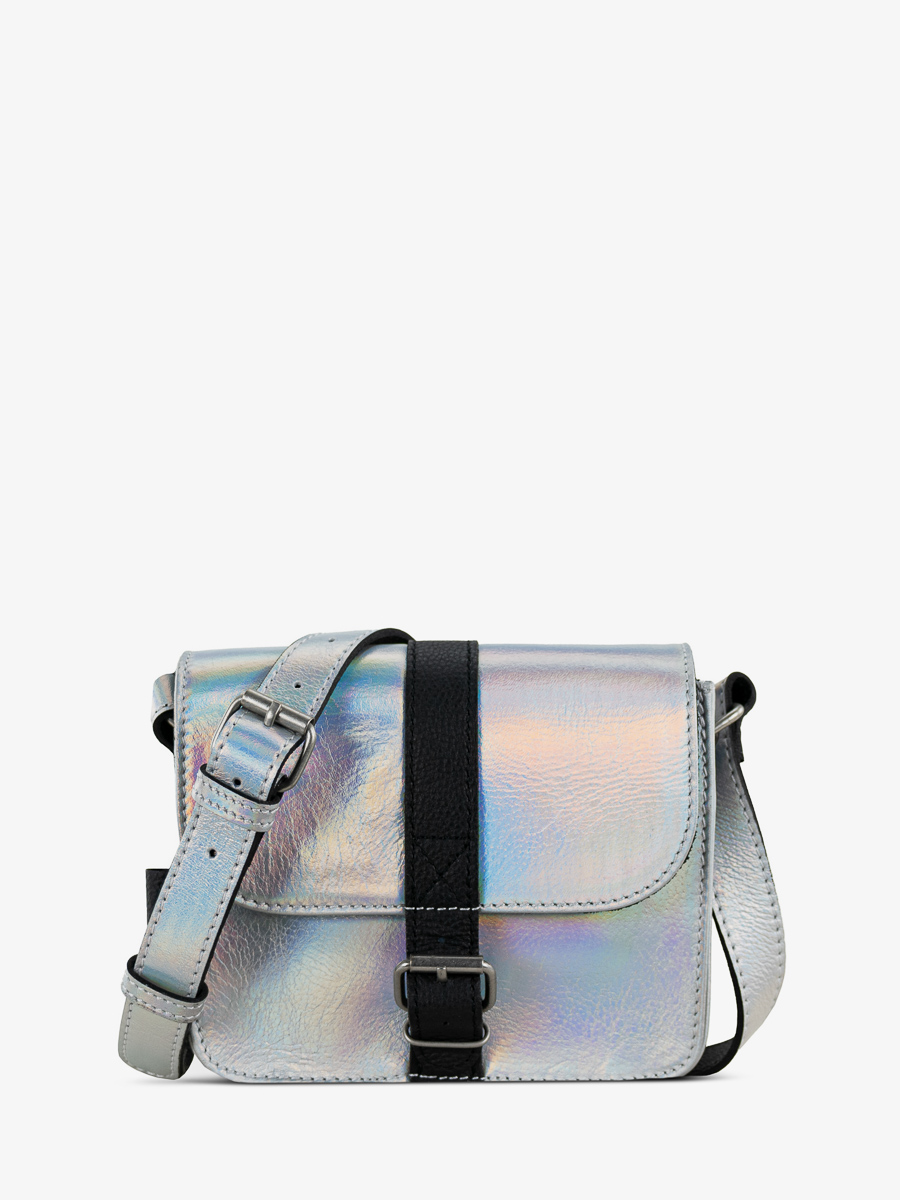 bolso-bandolera-essentiel-givre-holográfico-negro-vista-lateral-m21-giv