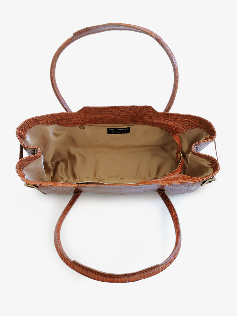 foto-interior-bolso-mano-cuero-mujer-madeleine-alligator-marrón-paul-marius-w31-a-l