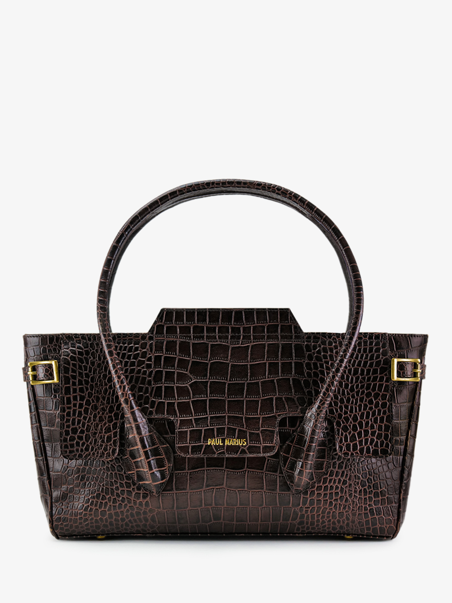 foto-vista-frontal-bolso-de-mano-de-cuero-para-mujer-madeleine-alligator-marron-paul-marius-w31-a-db