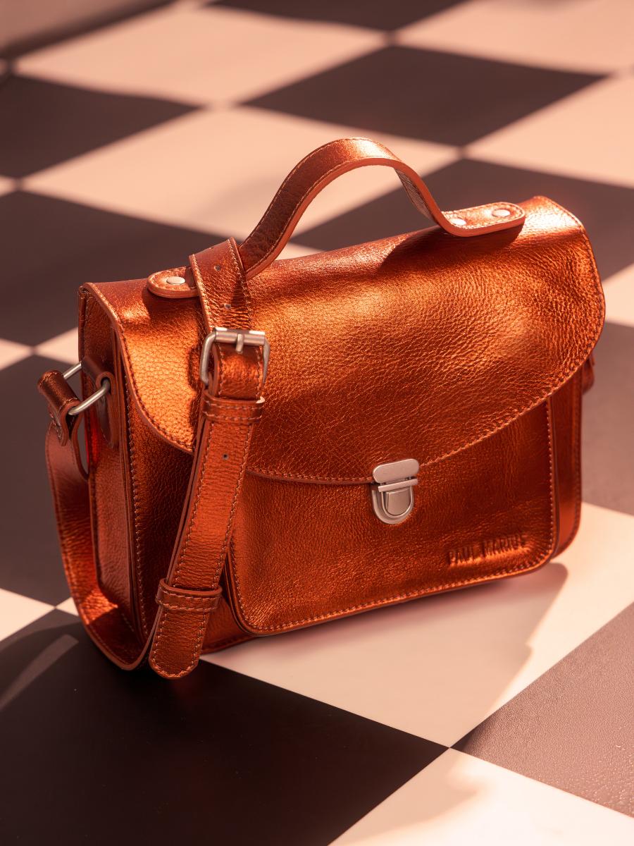 foto-vista-zoom-material-bolso-mano-cuero-cobre-mademoiselle-george-ginger-paul-marius-w05-m-o