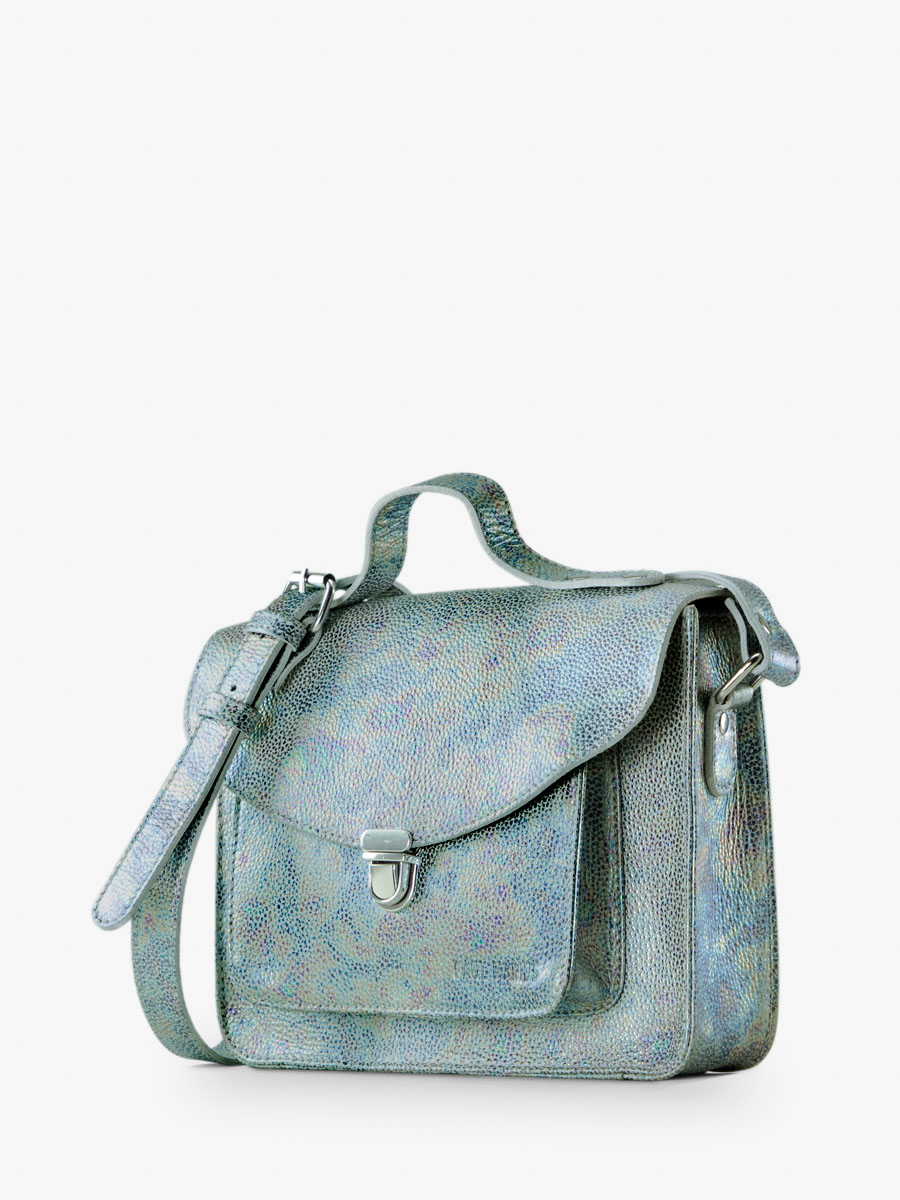 foto-vista-lateral-bolso-de-mano-cuero-blanco-holográfico-mademoiselle-george-granite-paul-marius-w05-gra-w