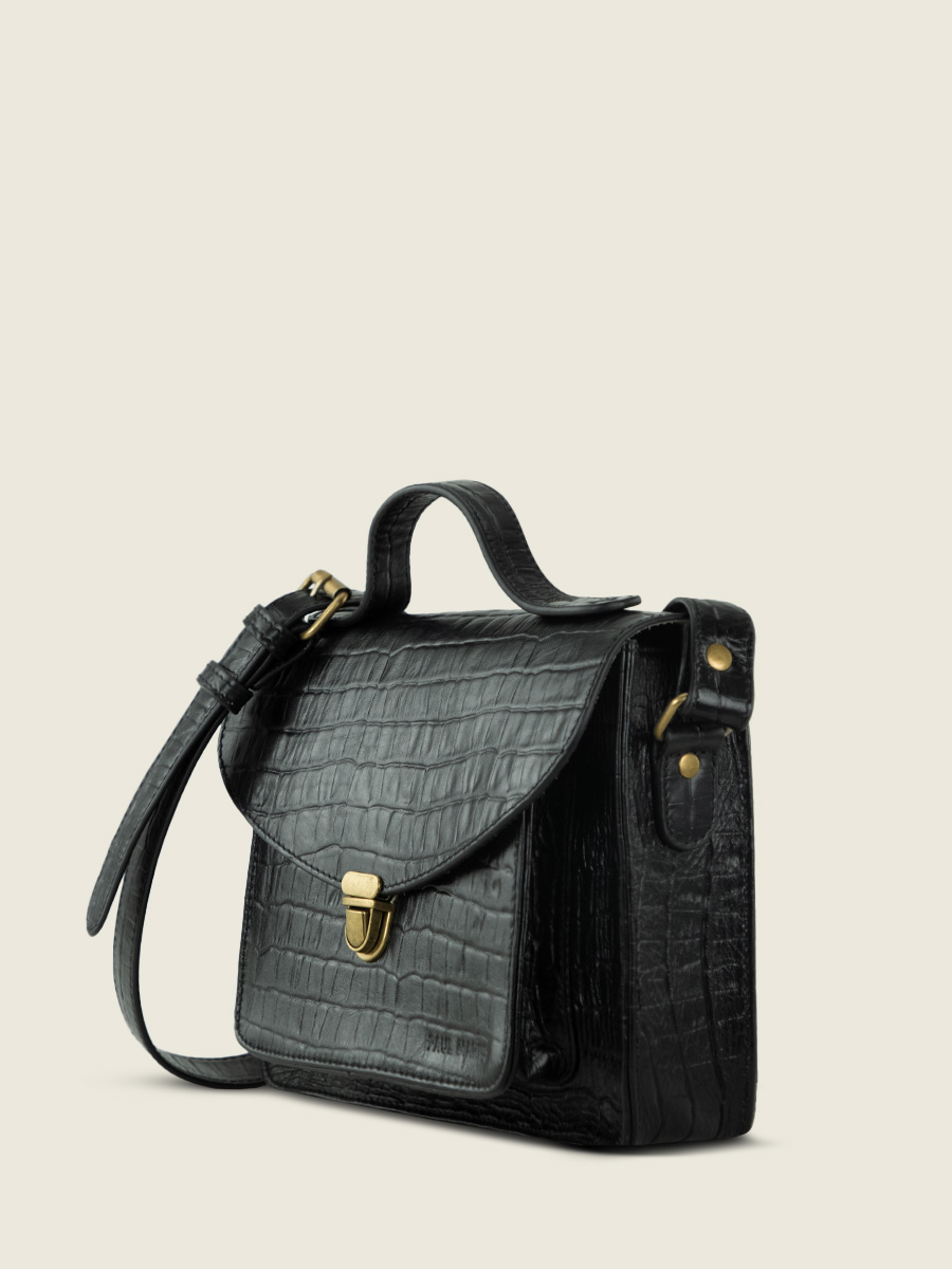 foto-vista-lateral-bolso-de-mano-cuero-negro-azabache-mademoiselle-george-heritage-paul-marius-w05-cr-b
