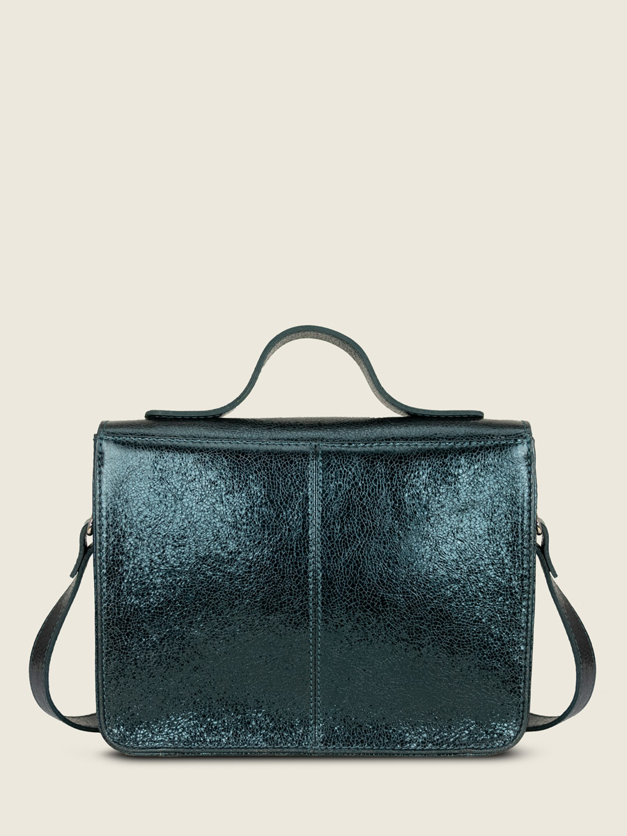bolso-bandolera-cuero-verde-brillante-Mademoiselle George-medianoche-vista-trasera-W05-M-gr