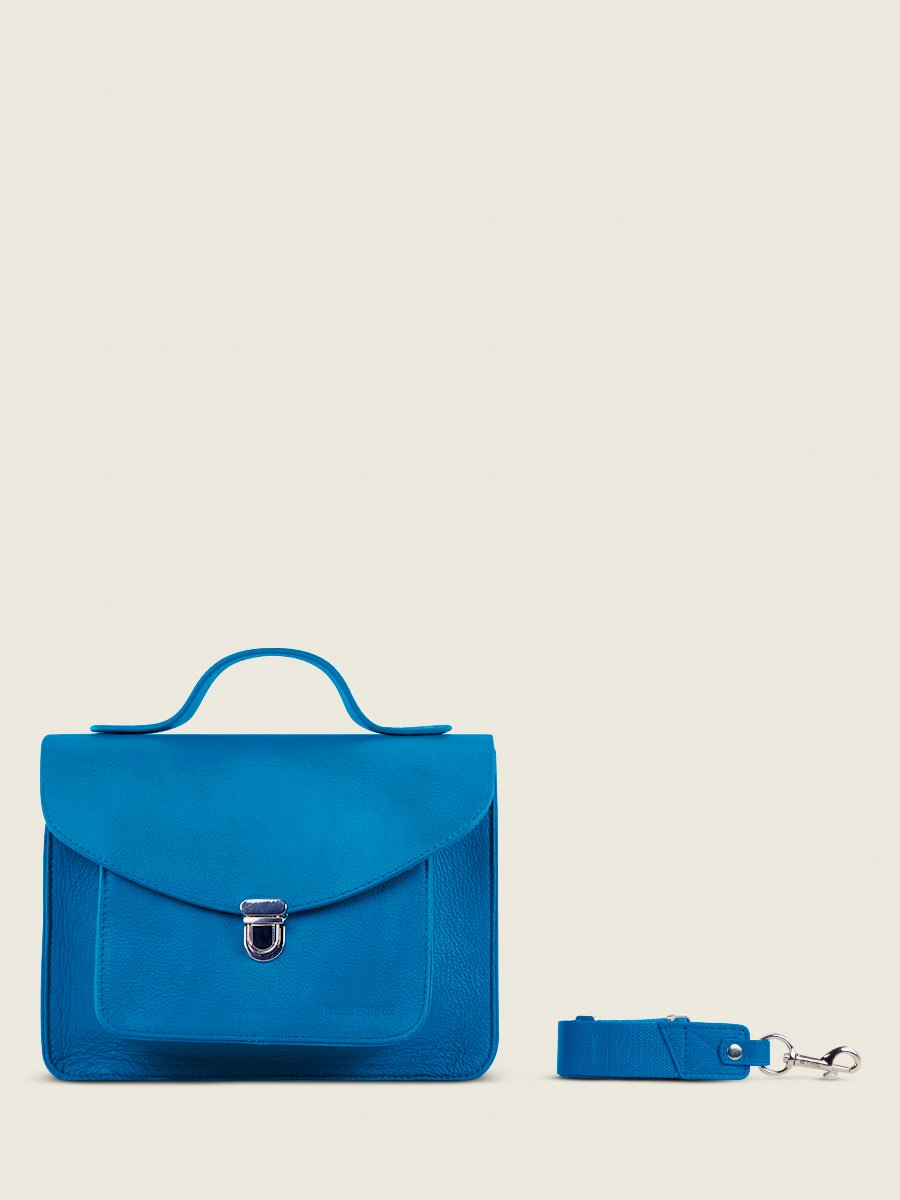 foto-vista-lateral-bolso-de-mano-cuero-azul-mademoiselle-george-neon-paul-marius-w05-ne-blu