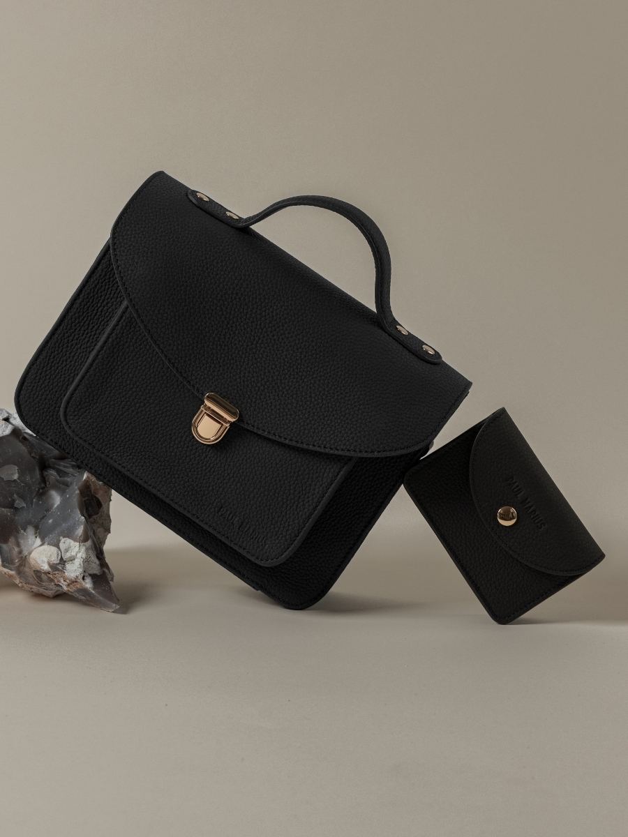 monedero-de-cuero-basile-negro-carbón-vista-frontal-m75-bm-b