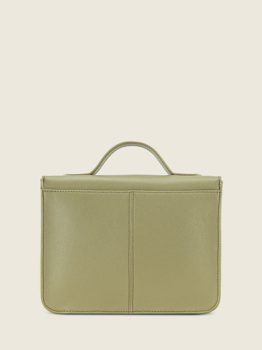 bolso bandolera de cuero mademoiselle george n2 almendra vista interior w105 al