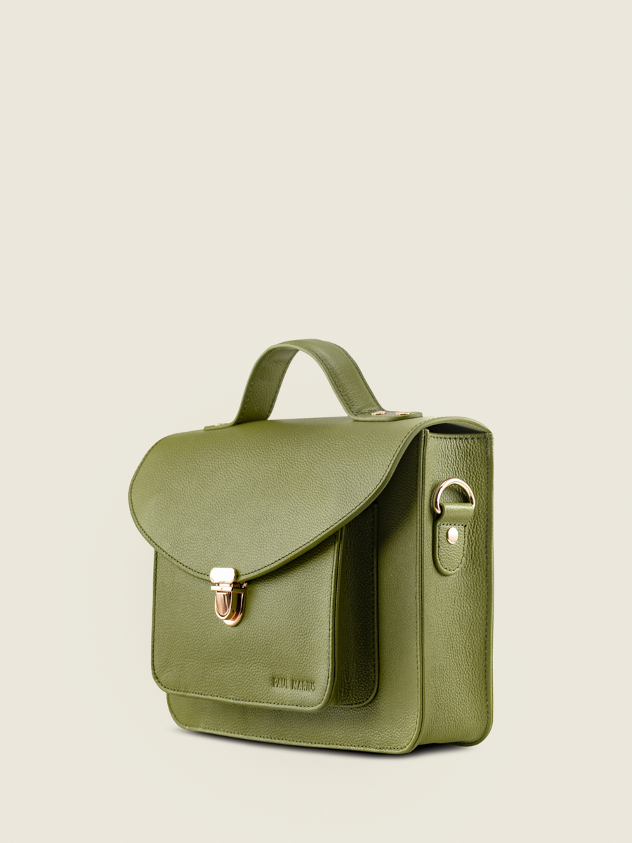 bolso-bandolera-cuero-mademoiselle-george-n2-verde-oliva-vista-lateral-w105-gr-o