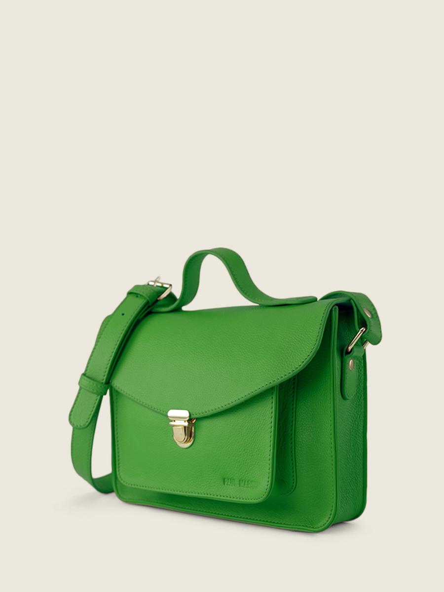 foto-vista-lateral-bolso-bandolera-cuero-verde-mademoiselle-george-sorbet-kiwi-paul-marius-w05-sb-gr