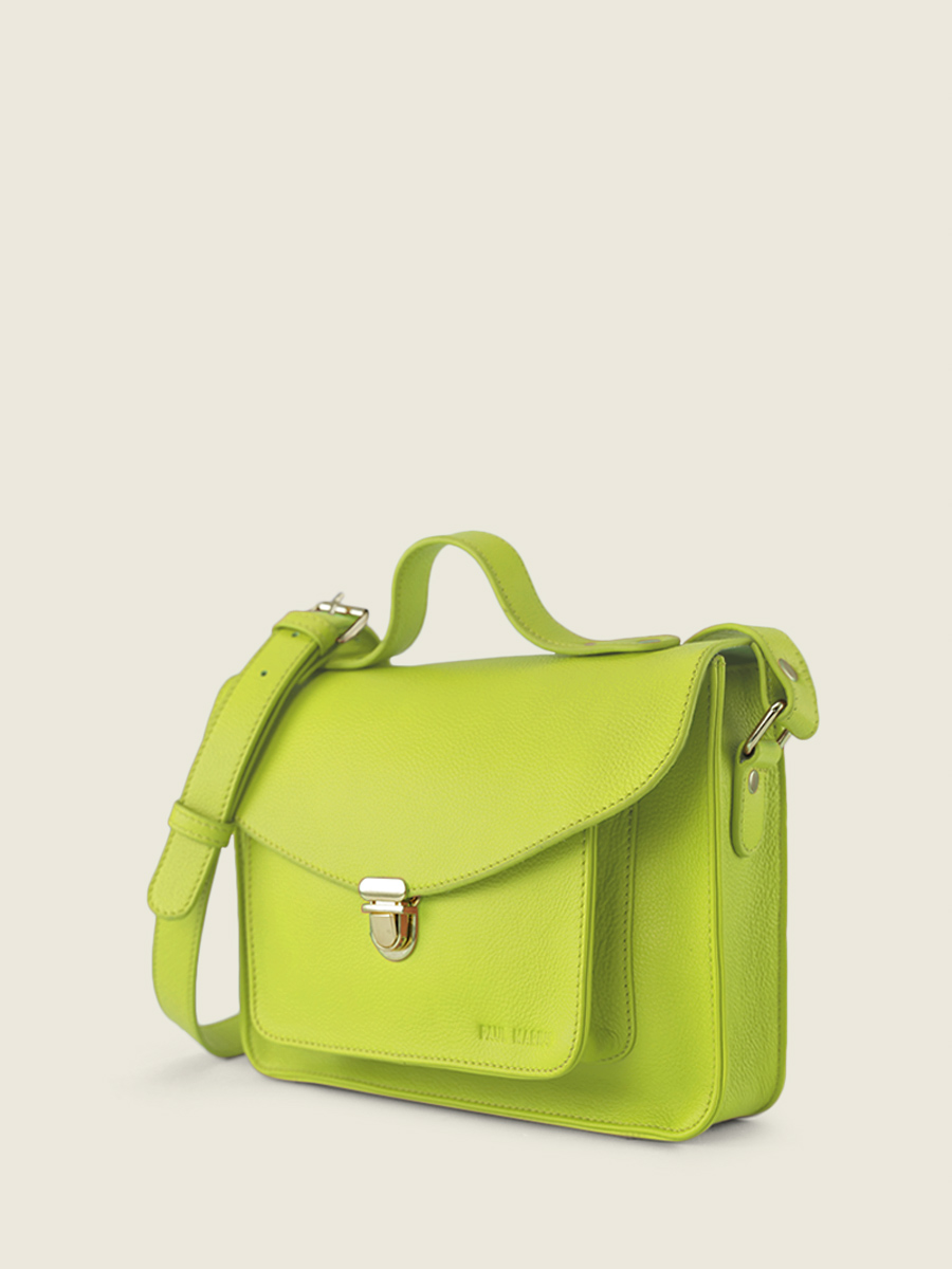foto-vista-lateral-bolso-bandolera-cuero-verde-mademoiselle-george-sorbet-pomme-paul-marius-w05-sb-lgr