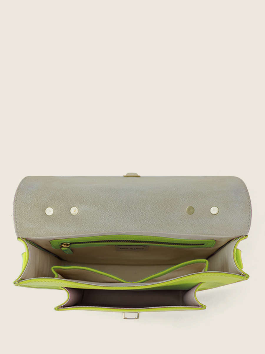 foto-vista-interior-bolso-bandolera-cuero-verde-mademoiselle-george-sorbet-pomme-paul-marius-w05-sb-lgr