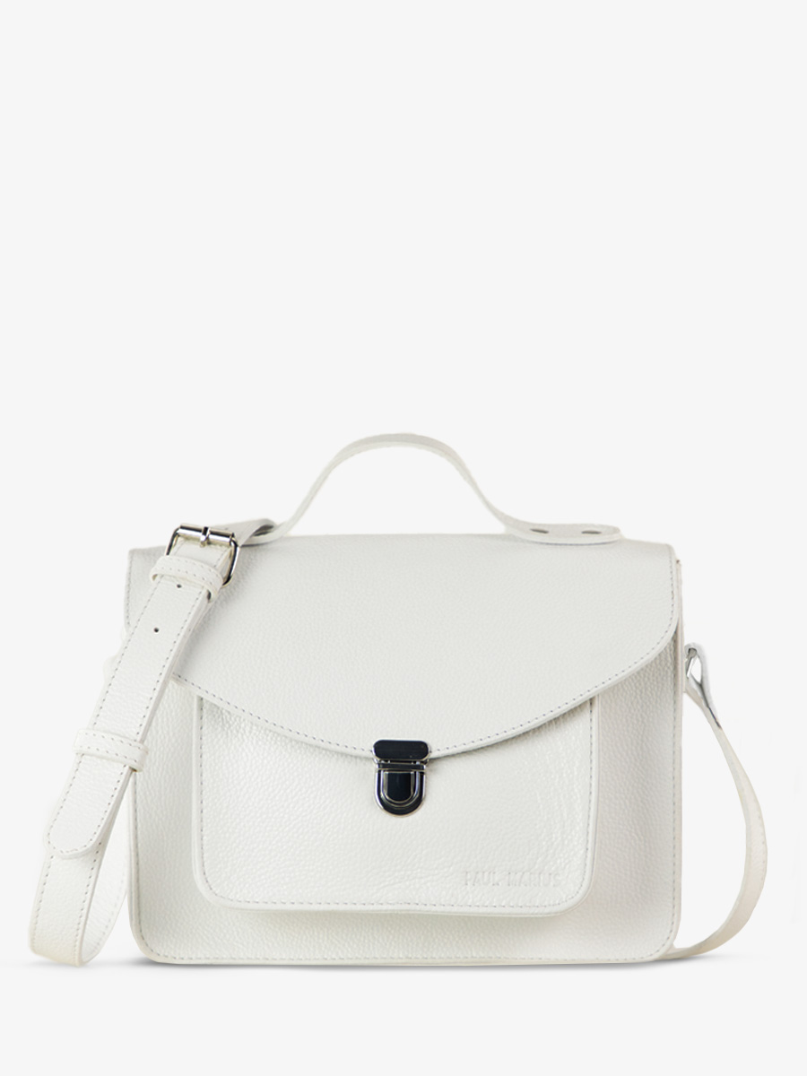 foto-vista-frontal-bolso-de-mano-cuero-blanco-mademoiselle-george-vedette-paul-marius-w05-w