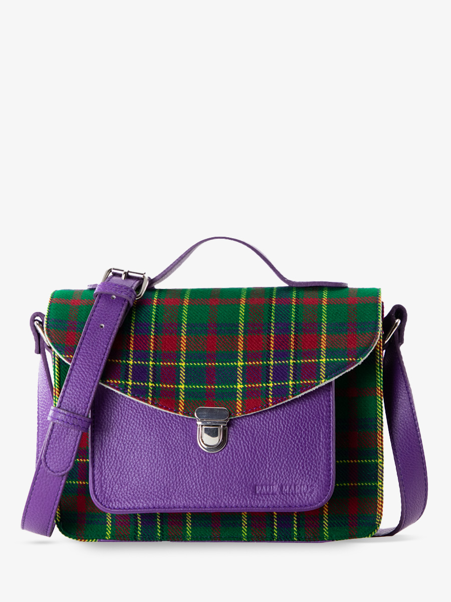 foto-vista-lateral-bolso-mano-cuero-tejido-tartan-mademoiselle-george-versus-paul-marius-w05-sco-gr-p