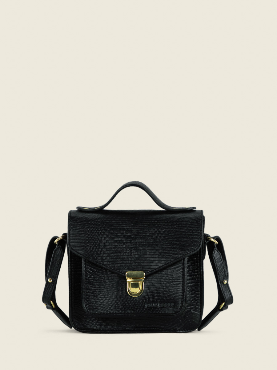 foto-vista-frontal-bolso-de-mano-cuero-negro-azabache-mademoiselle-george-xs-1960-paul-marius-w05xs-l-b