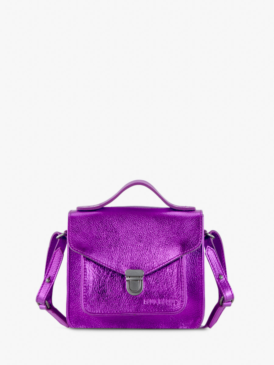 foto-vista-frontal-bolso-de-mano-cuero-violeta-metalizado-mademoiselle-george-xs-bonbon-paul-marius-w05xs-m-p