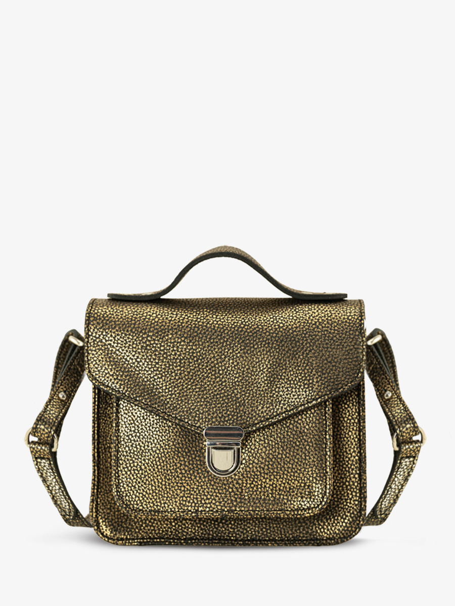 foto-vista-frontal-bolso-mano-cuero-negro-dorado-mademoiselle-george-xs-granite-paul-marius-w05xs-gra-g-b