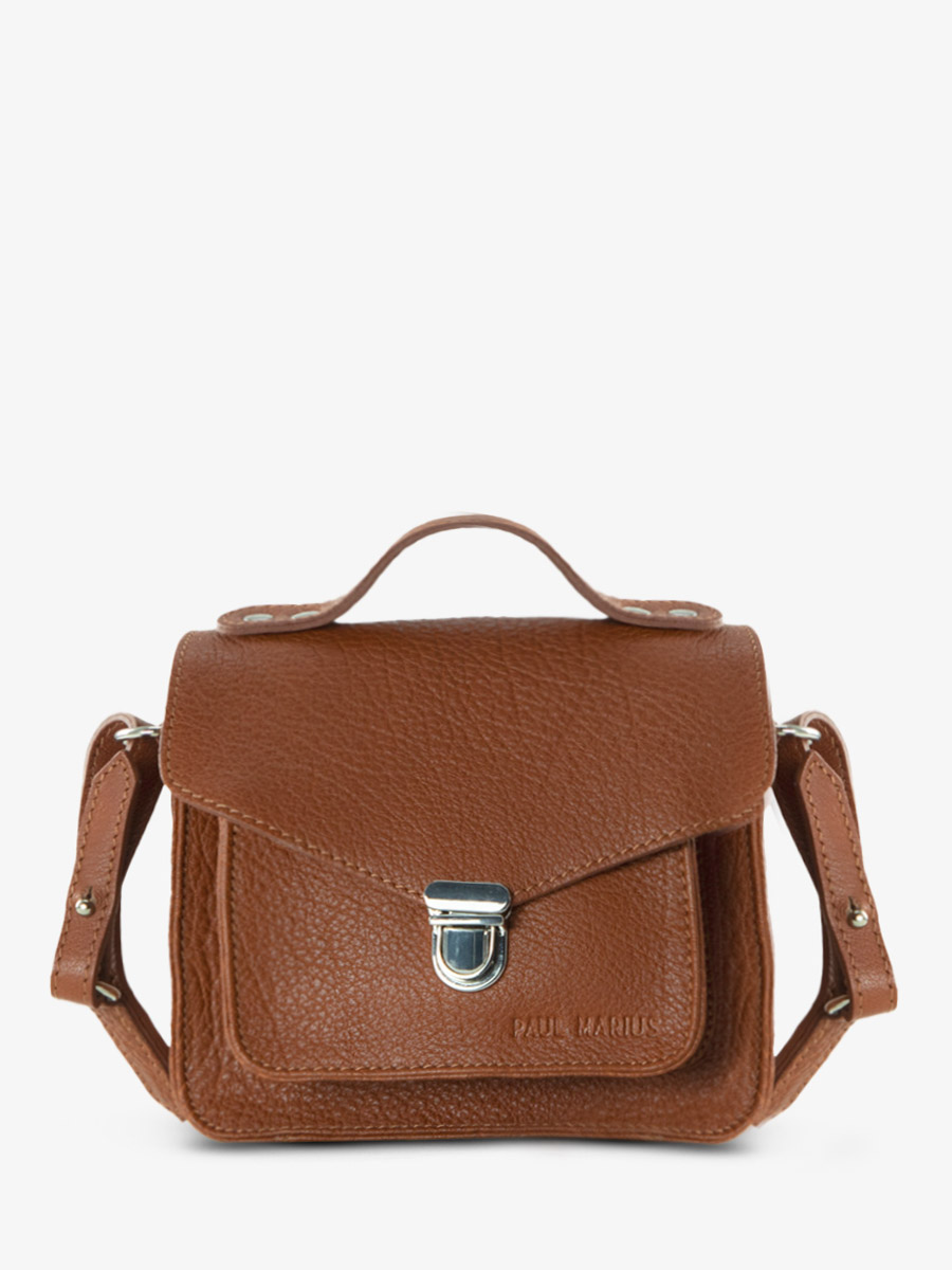 foto-vista-frontal-bolso-de-mano-cuero-marrón-mademoiselle-george-xs-natural-paul-marius-w05xs-l