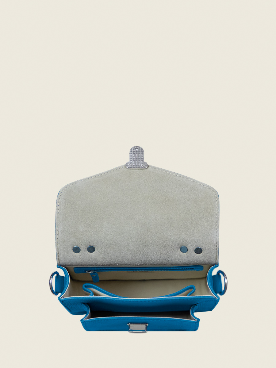 foto-vista-interior-bolso-de-mano-cuero-azul-mademoiselle-george-xs-neon-paul-marius-w05xs-ne-blu