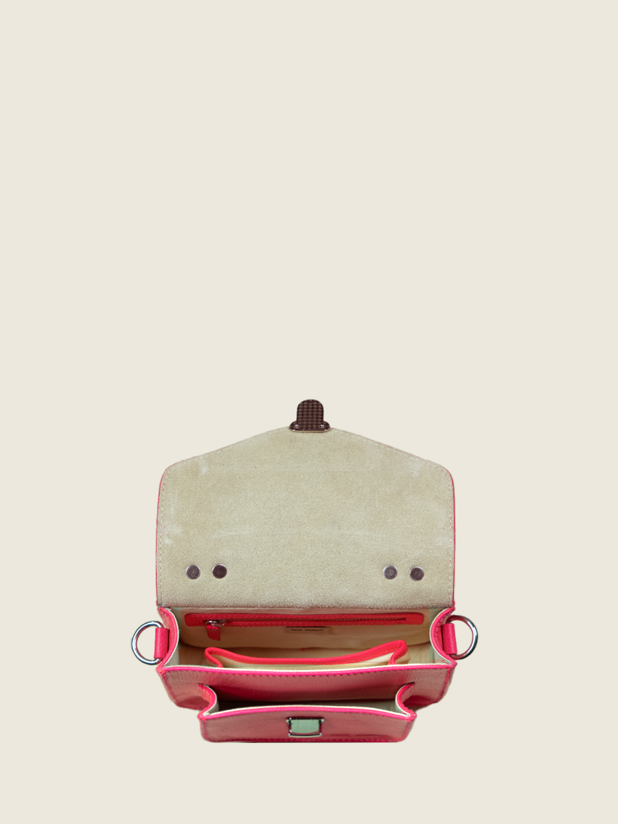 foto-vista-interior-bolso-mano-cuero-rosa-mademoiselle-george-xs-neon-paul-marius-w05xs-ne-pi