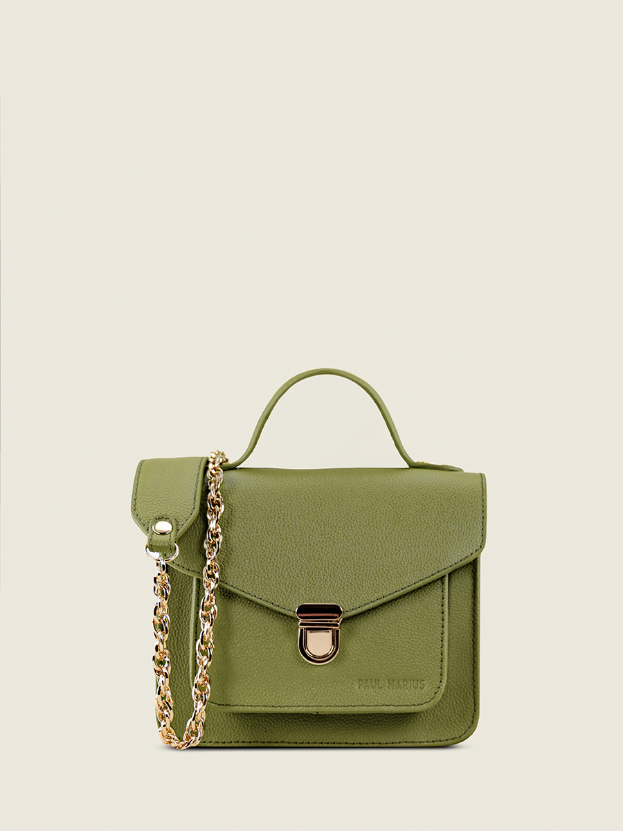 mini-bolso-bandolera-cuero-mademoiselle-george-xs-n2-verde-oliva-vista-frontal-w105xs-gr-o