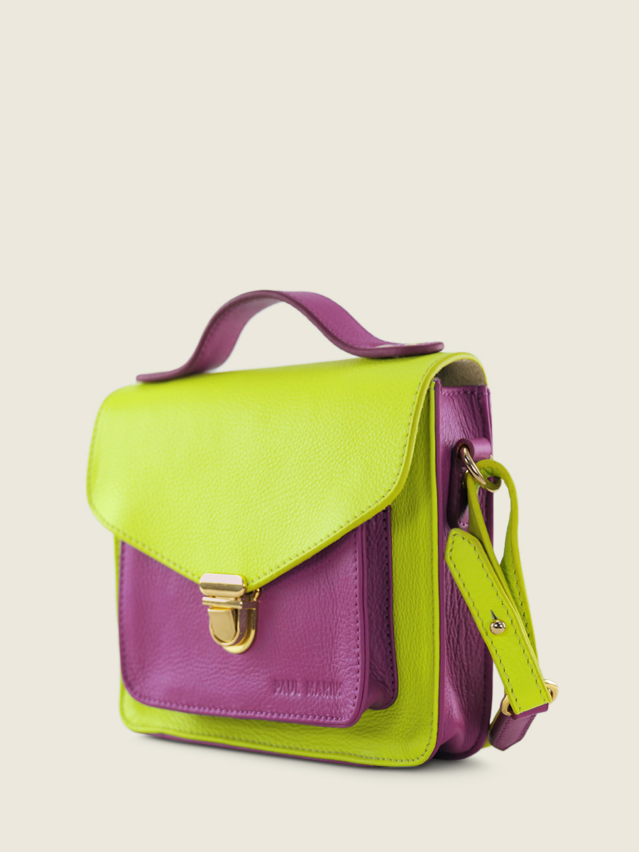 foto-vista-trasera-mini-bolso-bandolera-cuero-verde-violeta-mademoiselle-george-xs-sorbet-pomme-cassis-paul-marius-w05xs-sb-lgr-p