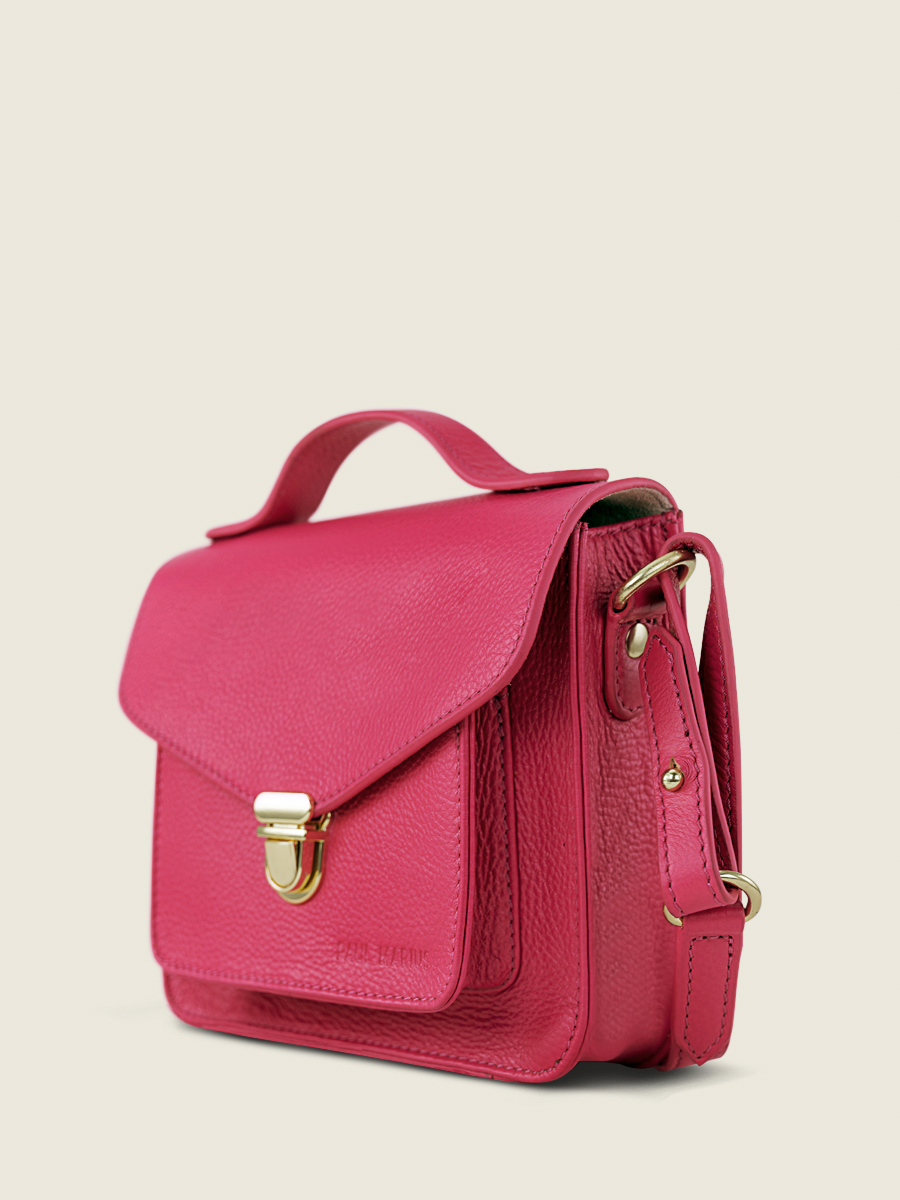 foto-vista-lateral-mini-bolso-bandolera-cuero-rosa-mademoiselle-george-xs-sorbet-framboise-paul-marius-w05xs-sb-pi