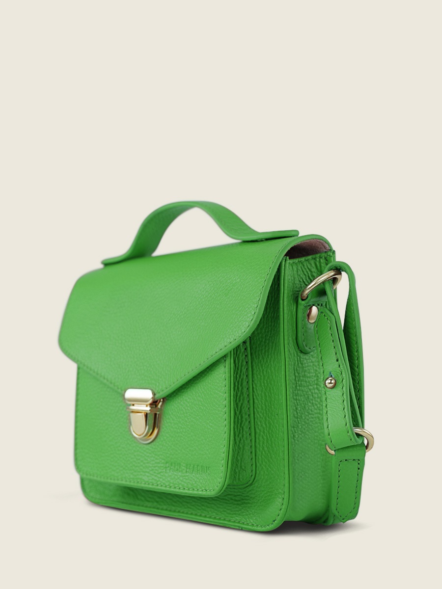 foto-vista-lateral-mini-bolso-bandolera-cuero-verde-mademoiselle-george-xs-sorbet-kiwi-paul-marius-w05xs-sb-gr