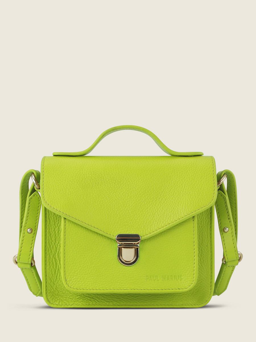 foto-vista-lateral-mini-bolso-bandolera-cuero-verde-mademoiselle-george-xs-sorbet-pomme-paul-marius-w05xs-sb-lgr