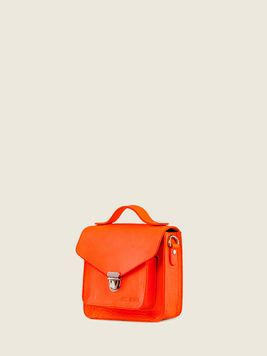 foto-vista-trasera-bolso-de-mano-cuero-naranja-mademoiselle-george-xs-neon-paul-marius-w05xs-ne-o
