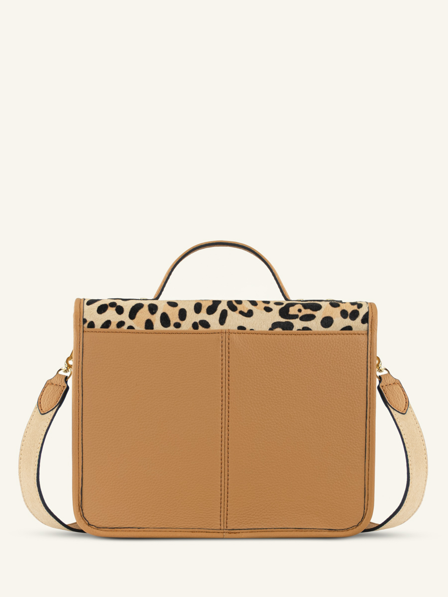 bolso-bandolera-cuero-Mademoiselle George-leopard-beige-vista-trasera-W05 L-lp-bei