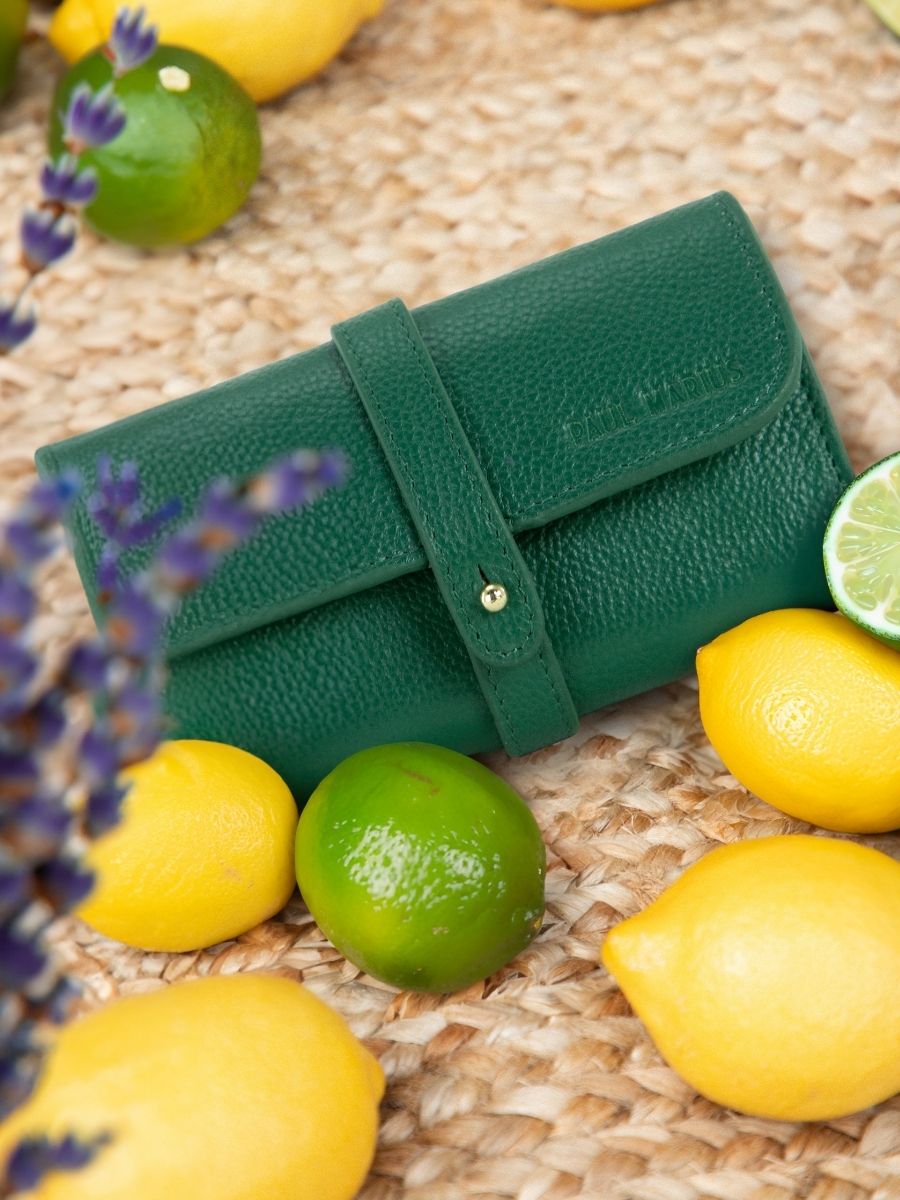 foto-vista-frontal-estuche-para-gafas-cuero-verde-oscar-azur-verde-imperial-paul-marius-m50-az-gr