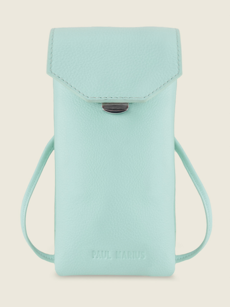 foto-vista-frontal-bolso-teléfono-cuero-azul-eva-pastel-bleuet-paul-marius-m71-pt-blu