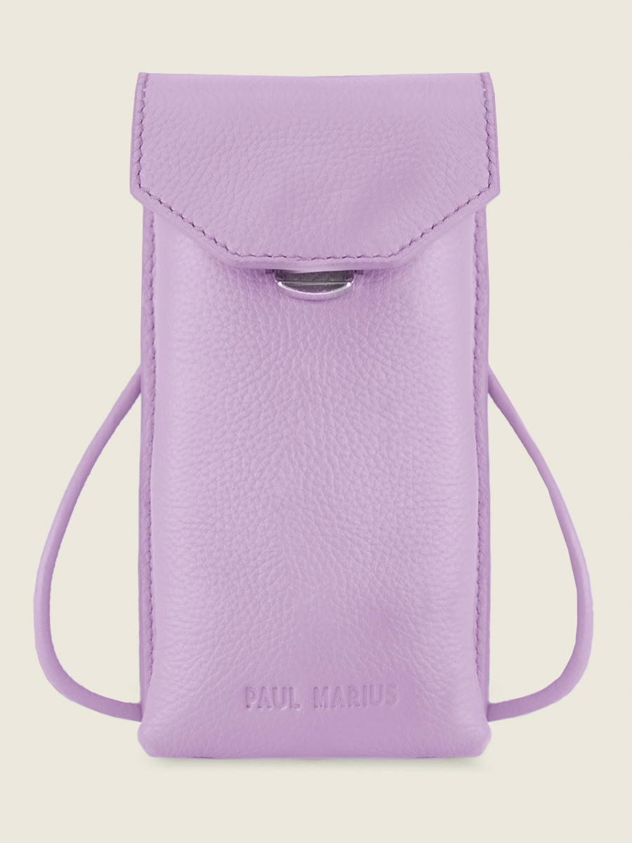 foto-vista-frontal-bolso-teléfono-cuero-violeta-eva-pastel-lilas-paul-marius-m71-pt-p
