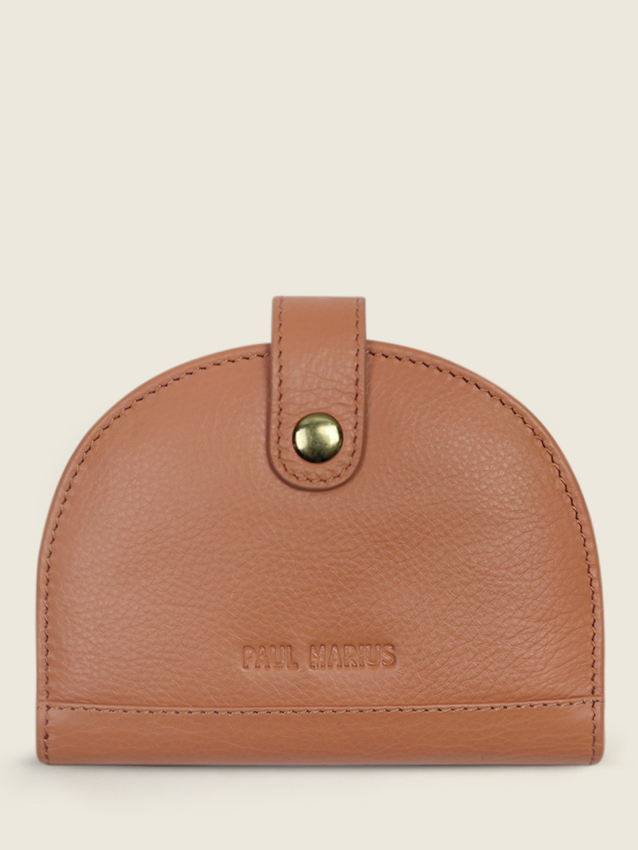 foto-vista-frontal-cartera-cuero-marrón-manon-n2-art-deco-caramel-paul-marius-m33-ad-ca