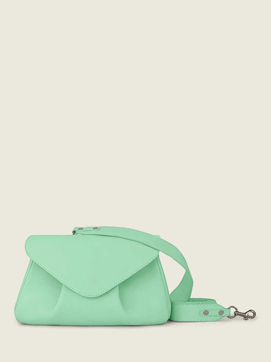 foto-vista-frontal-bolso-bandolera-cuero-verde-suzon-m-pastel-menta-paul-marius-w25m-pt-gr