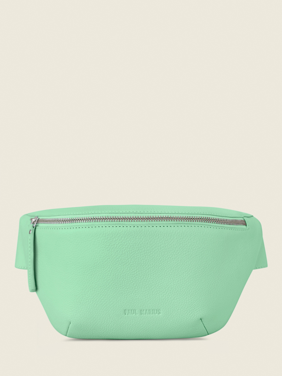 foto-vista-lateral-bolsa-banana-cuero-verde-labanane-pastel-menta-paul-marius-m503-pt-gr