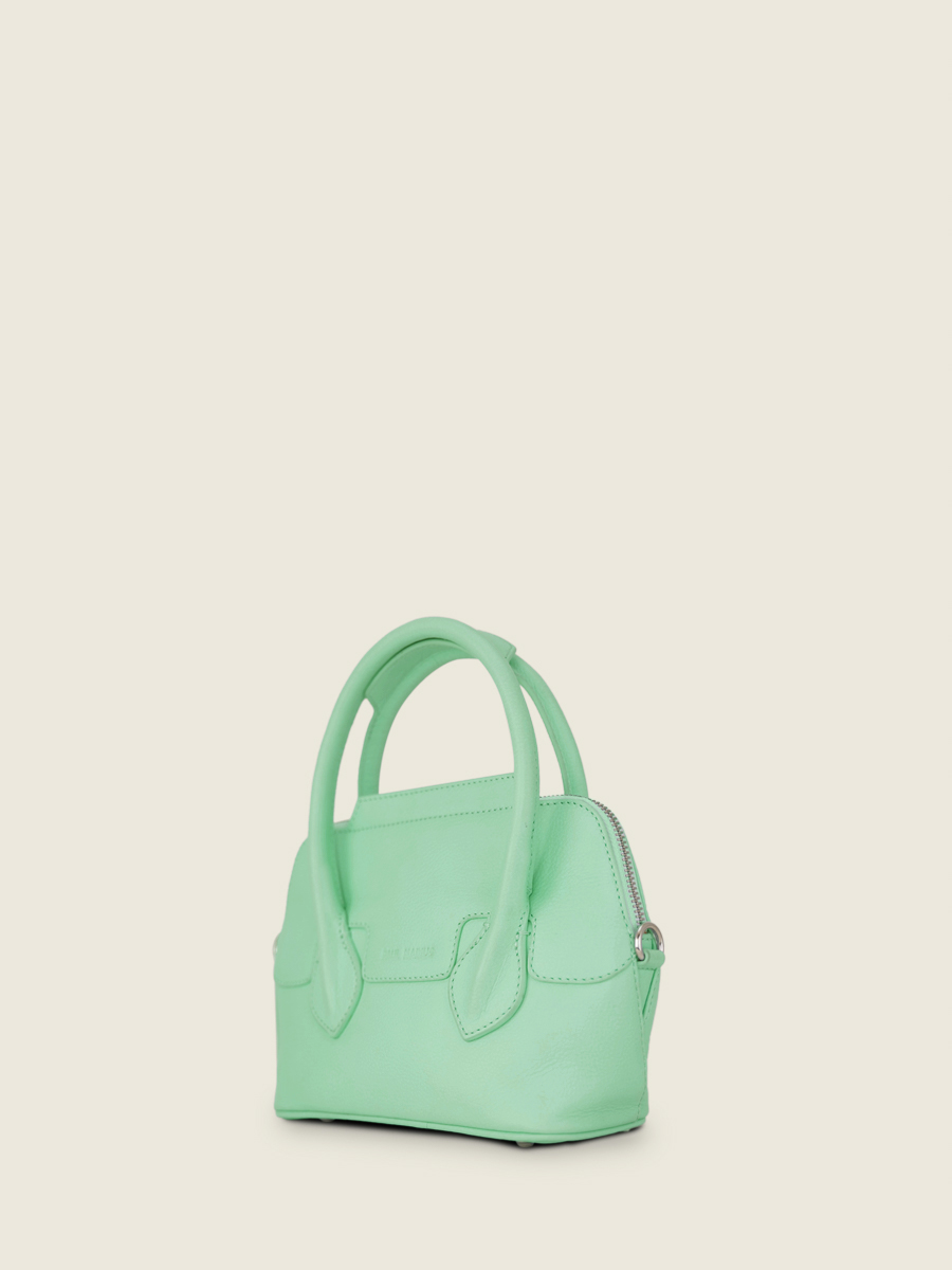 foto-vista-lateral-mini-bolso-de-mano-cuero-verde-gisele-xs-pastel-menta-paul-marius-w32xs-pt-gr