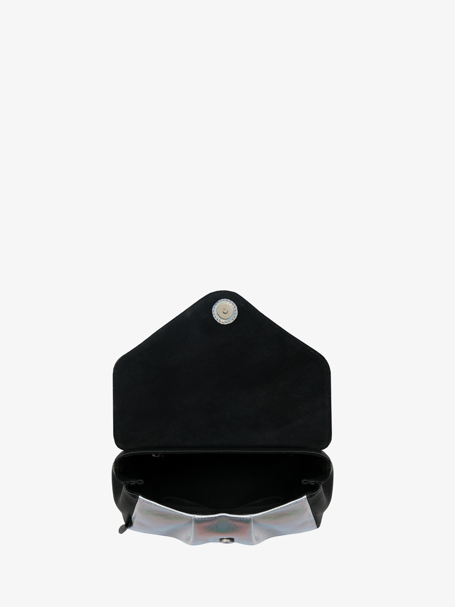 bolso bandolera suzon m givre holográfico negro vista interior w25m giv