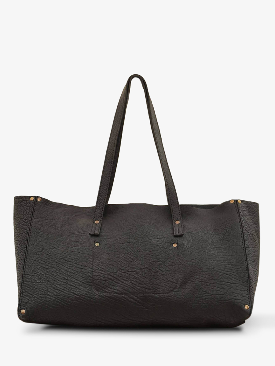 foto-vista-frontal-bolso-de-mano-de-cuero-para-mujer-negro-leffronte-m-noir-paul-marius-w12-b