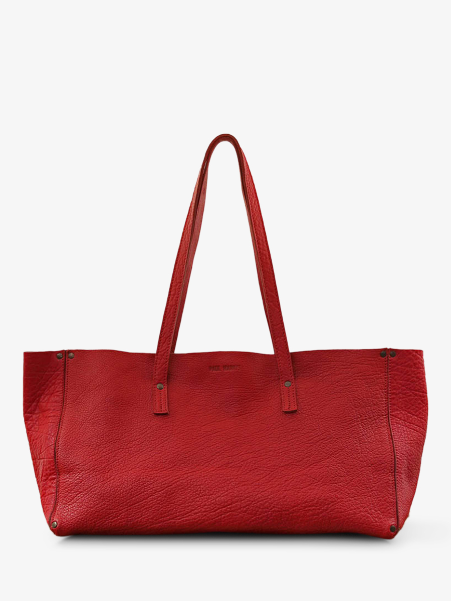 foto-vista-frontal-bolso-cuero-mujer-rojo-leffronte-m-rojo-carmín-paul-marius-w12-r